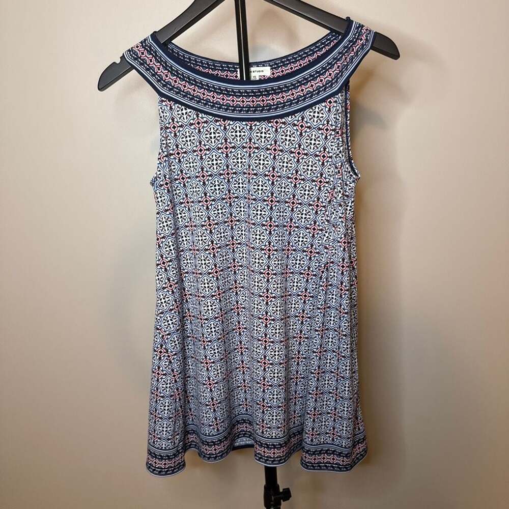 Mediterranean Print Max Studio tank dress- XS